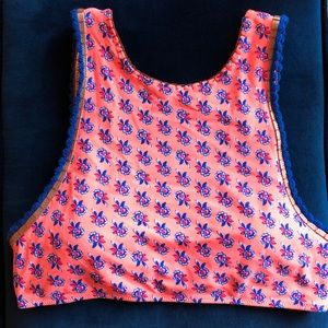 Adorable high neck bathing suit top!
